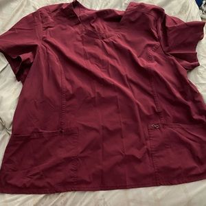4x cherokee Infinity Wine red scrub top
